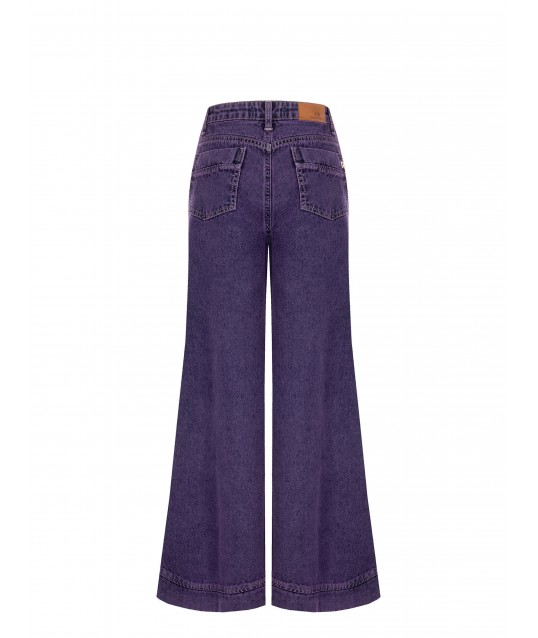 Coloured Palace Jeans With High Hem Rinascimento