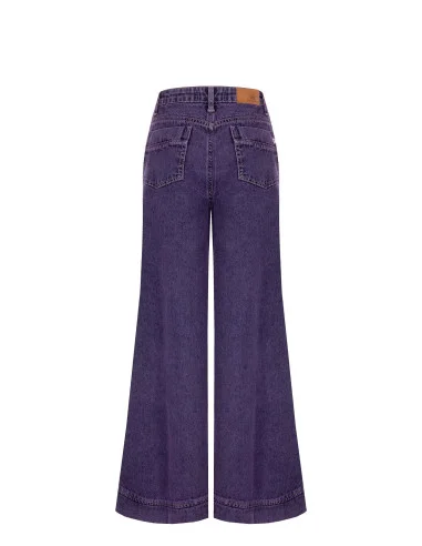 Coloured Palace Jeans With High Hem Rinascimento