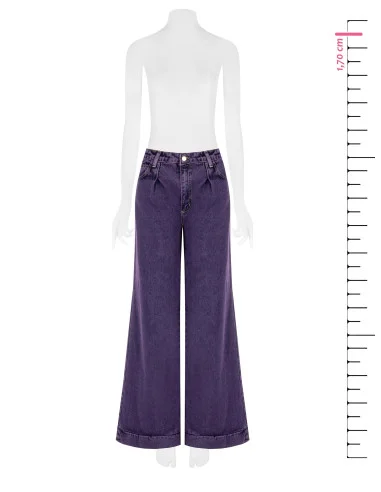 Coloured Palace Jeans With High Hem Rinascimento