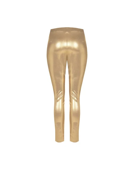 Rinascimento Gold Laminated Skinny Cutaway Trousers