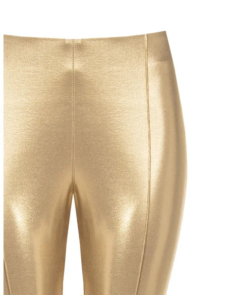 Rinascimento Gold Laminated Skinny Cutaway Trousers