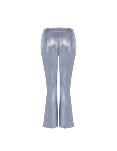 Pantalon évasé en denim laminé Rinascimento