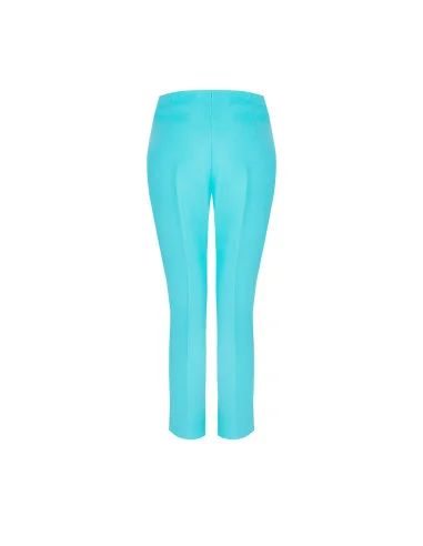 Skinny Cropped Trousers in Technical Fabric with Small Ankle Cuts Rinascimento