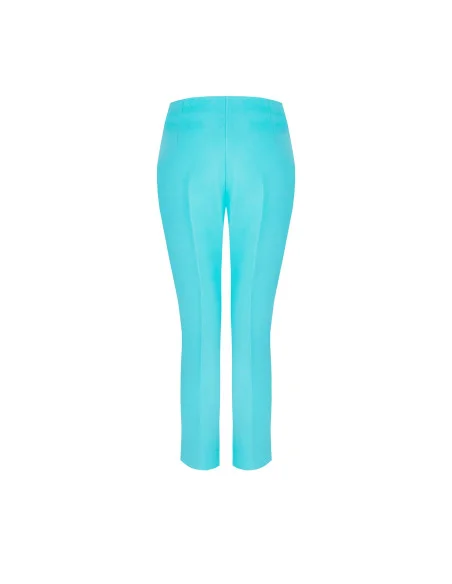 Skinny Cropped Trousers in Technical Fabric with Small Ankle Cuts Rinascimento