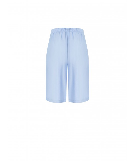 Fluid Modal Bermuda Shorts With Darts And Elastic Back Rinascimento