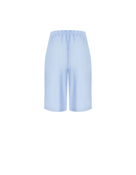 Fluid Modal Bermuda Shorts With Darts And Elastic Back Rinascimento
