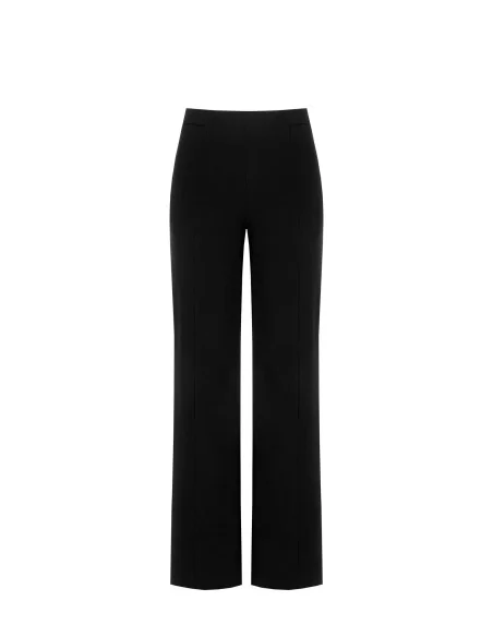 Pantaloni Palazzo In Scuba Crepe Con Elastico In Vita Rinascimento