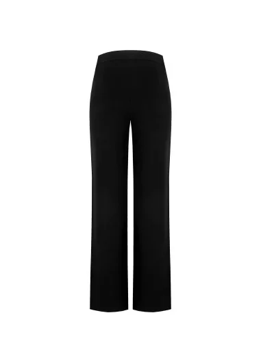 Pantaloni Palazzo In Scuba Crepe Con Elastico In Vita Rinascimento