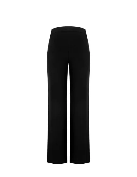 Pantaloni Palazzo In Scuba Crepe Con Elastico In Vita Rinascimento