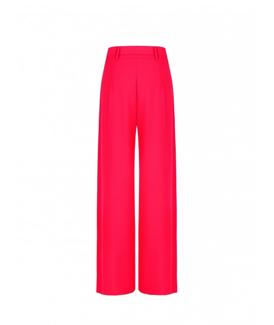 Pantaloni Palazzo In Tessuto Fluido Con Pinces E Cintura Abbinata Rinascimento