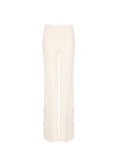 Crepe Scuba Palace Trousers With Buttons On Sides Rinascimento