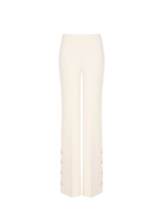 Pantalon de crêpe Scuba Palace avec boutons sur les côtés Rinascimento