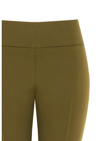 Rinascimento Pocketless Technical Fabric Flared Trousers