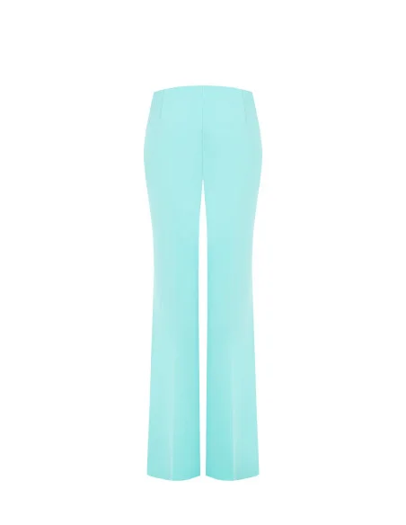 Pantaloni Palazzo In Scuba Crepe Senza Tasche Rinascimento