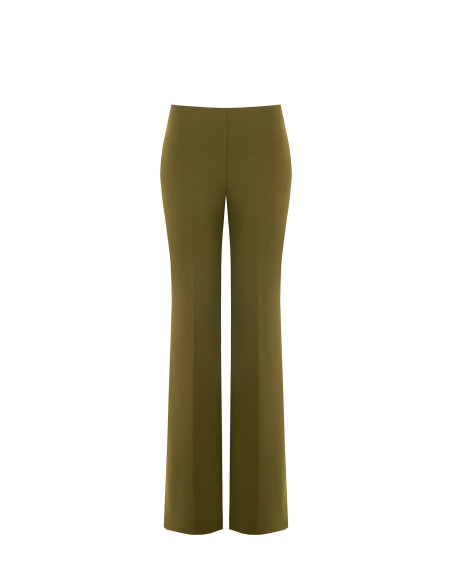 Pantaloni Palazzo In Scuba Crepe Senza Tasche Rinascimento