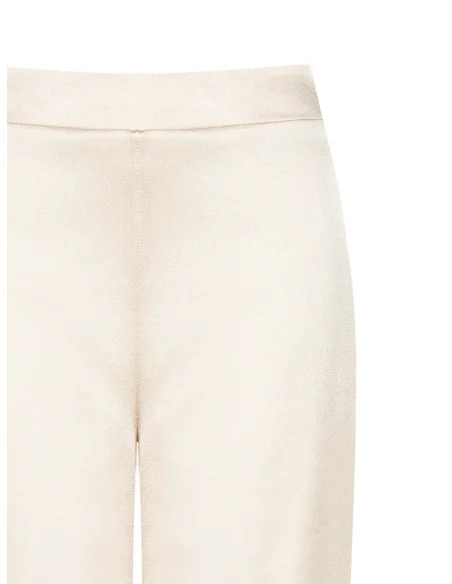 Pantaloni Palazzo In Raso Crepe Con Elastico Dietro Rinascimento