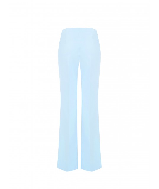 Straight Technical Fabric Trousers With Side Zip Rinascimento