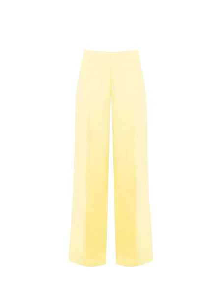 Palazzo Trousers In Poly-Viscose Fabric With Side Zip Rinascimento