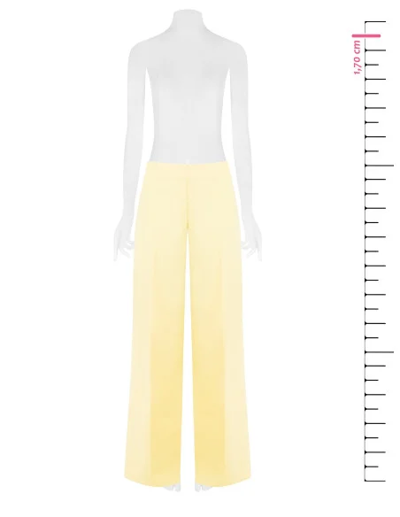 Pantaloni Palazzo In Tessuto Poliviscosa Con Zip Laterale Rinascimento