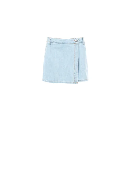 Jupe courte en denim Rinascimento Wallet