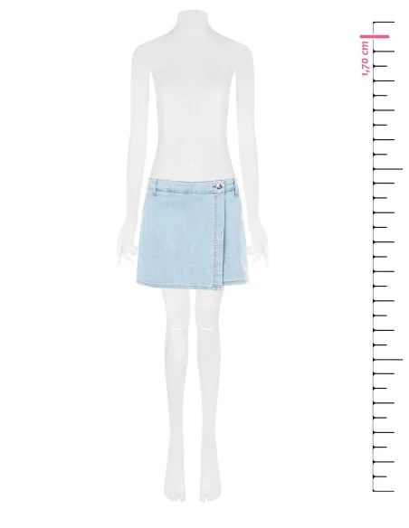 Jupe courte en denim Rinascimento Wallet