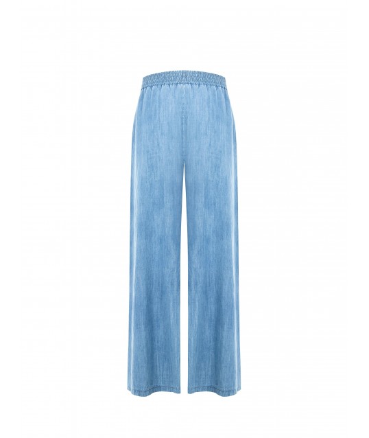 Jeans Con Elastico In Vita E Tasche Rinascimento