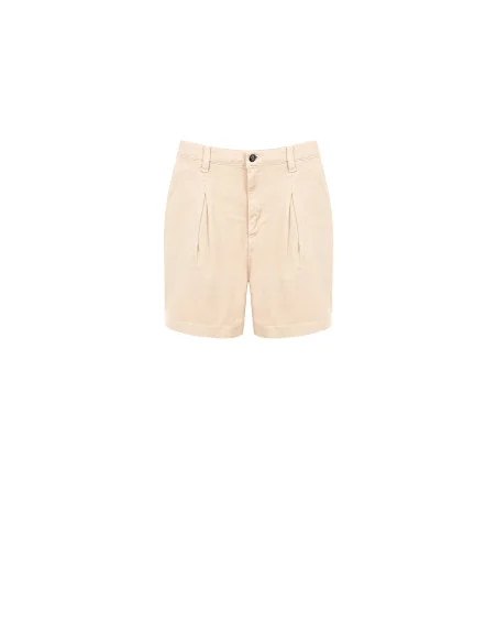 Pantalon court en denim avec pinces et paillettes Rinascimento