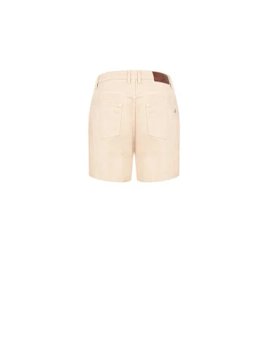 Pantalon court en denim avec pinces et paillettes Rinascimento