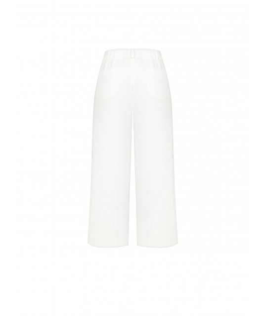 Pantalon ample en denim avec élastique au dos Rinascimento