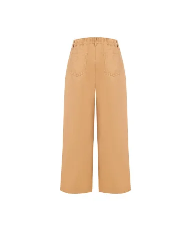Pantalon ample en denim avec élastique au dos Rinascimento