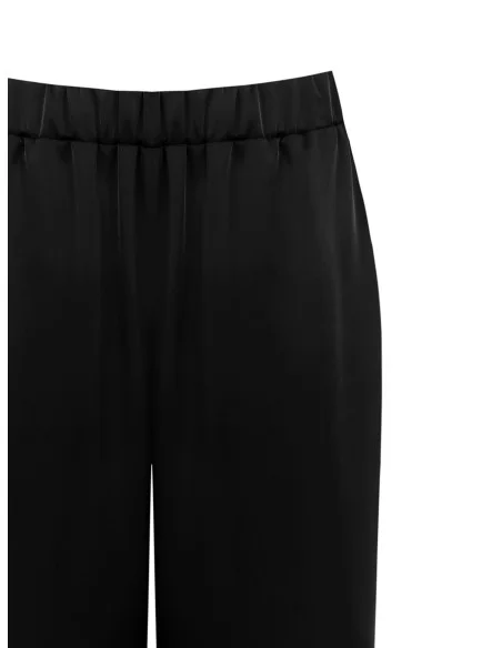 Pantalon en satin Palace avec insertion de dentelle sur le côté Rinascimento