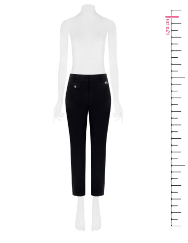 Cotton Blend Cropped Trousers With Pockets Rinascimento