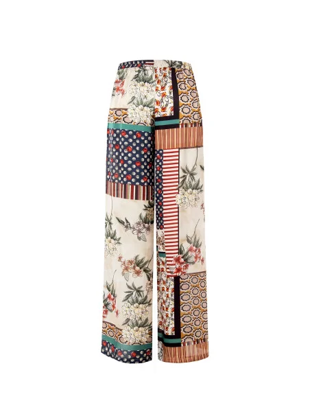 Pantalon de satin Palace avec poches Rinascimento