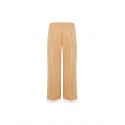 Polyviscose Palace Trousers With Striped Insert And Pockets Rinascimento