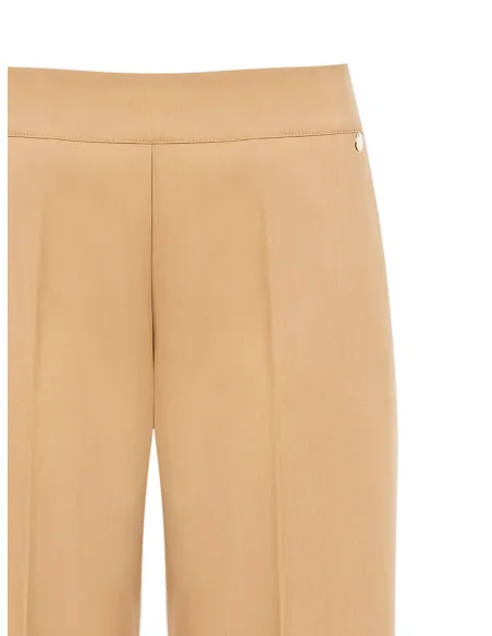 Pantaloni Palazzo In Poliviscosa Con Inserto A Righe E Tasche Rinascimento