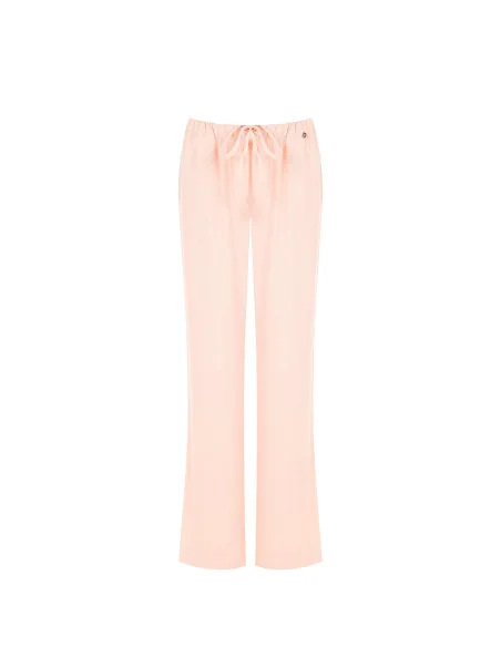 Fluid Fabric Palace Trousers With Drawstring Waist Rinascimento