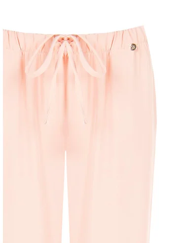 Fluid Fabric Palace Trousers With Drawstring Waist Rinascimento