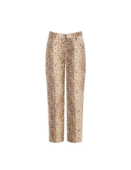 Mom Fit Ankle Spotted Cotton Ankle Pants Rinascimento