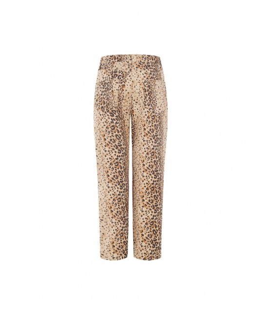 Pantaloni Mom Fit Alla Caviglia Maculati In Cotone Rinascimento