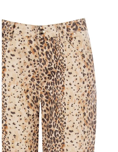 Mom Fit Ankle Spotted Cotton Ankle Pants Rinascimento
