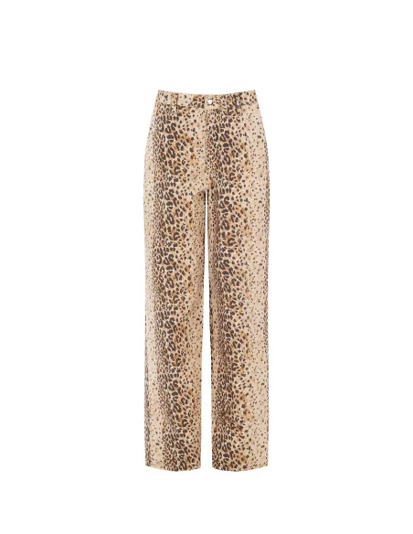 Pantaloni Dritti Maculati In Cotone Rinascimento