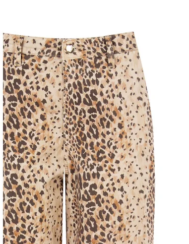 Pantalon droit en coton à pois Rinascimento