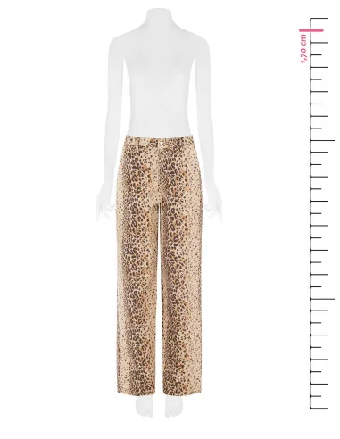 Pantalon droit en coton à pois Rinascimento