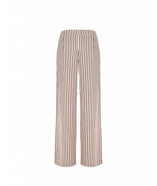 Pantalon de satin rayé avec cordon de serrage et poches Rinascimento