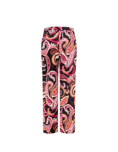 Pantaloni Palazzo In Raso Con Tasche Rinascimento