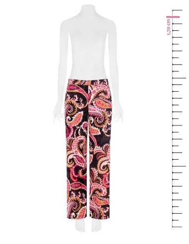 Pantaloni Palazzo In Raso Con Tasche Rinascimento