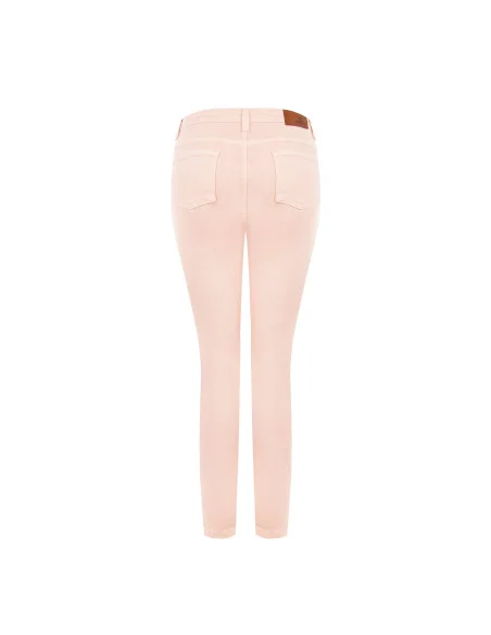 Pantalon skinny en denim avec boutons sur les hanches Rinascimento