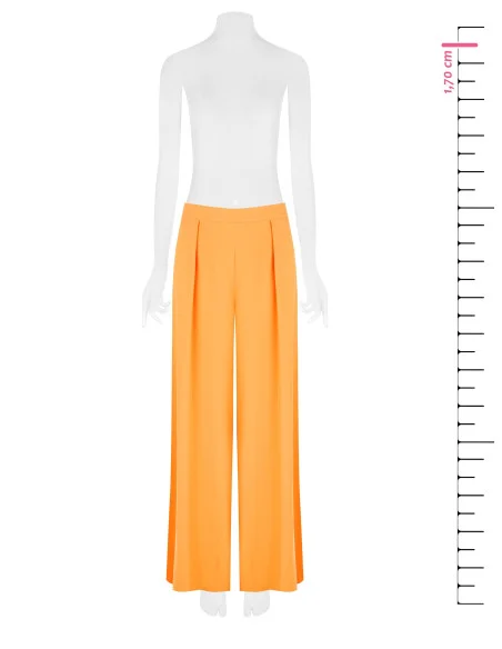 Fluid fabric palazzo trousers with pleats and elasticated back Rinascimento