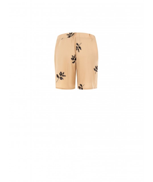 Cropped Cropped Trousers With Beads And Embroidered Leaves Rinascimento
