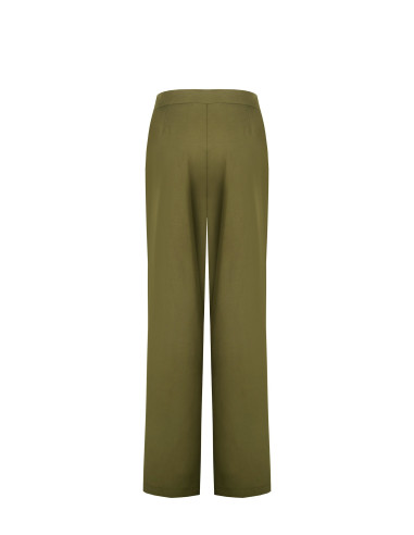 Pantaloni Palazzo In Misto Viscosa E Lino Con Doppia Pinces E Tasche Rinascimento